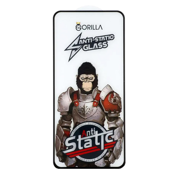 Защитное стекло Gorilla Anti-Static Full Glue 2.5D для Tecno Spark 10 Pro, Black
