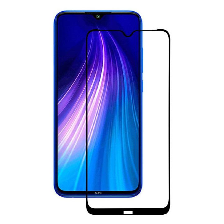Защитное стекло Full Screen Full Glue 5D Tempered Glass для Xiaomi Redmi Note 8 / Redmi Note 8 2021, Black