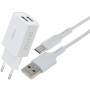 Сетевое зарядное устройство WK WP-U119a 2USB 2A с кабелем Type-C, White