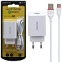 Сетевое зарядное устройство для Borofone BA21A QC3.0A 18W кабель Type-C 1m, White