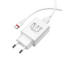 Сетевое зарядное устройство для Borofone BA21A QC3.0A 18W кабель Type-C 1m, White
