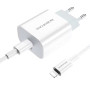 Сетевое зарядное устройство Borofone BA38A Plus PD20W Type-C to Lightning 3A, White