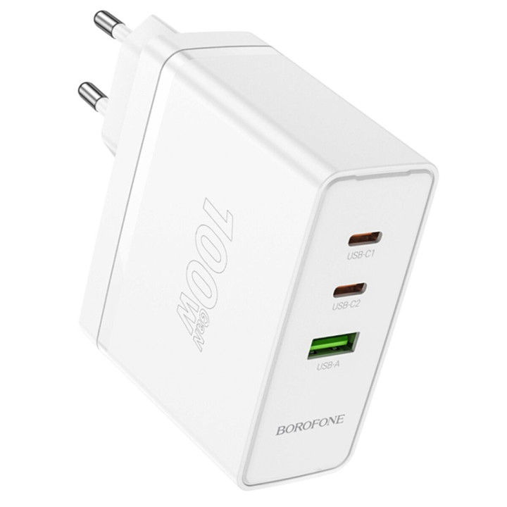 Сетевое зарядное устройство Borofone BN11 High Power PD100W / 30W 5A, White