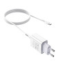 Сетевое зарядное устройство Hoco C81A USB 2.1A Type-C 1m, White