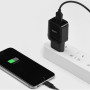 Сетевое зарядное устройство Hoco C22A 2.4A с кабелем MicroUSB 1m, Black