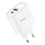 Сетевое зарядное устройство Hoco C57A PD QC 3.0 USB-C 3.1A без кабеля, White