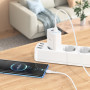 Сетевое зарядное устройство Hoco C97A QC3.0 PD20W 3A с кабелем Type-C - Lightning, White