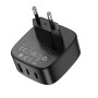 Сетевое зарядное устройство Hoco CS33A 2Type-C / 1USB QC3.0 PD30W без кабеля, Black