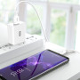 Сетевое зарядное устройство XO L36 USB 3A QC3.0 Lightning 1м, White